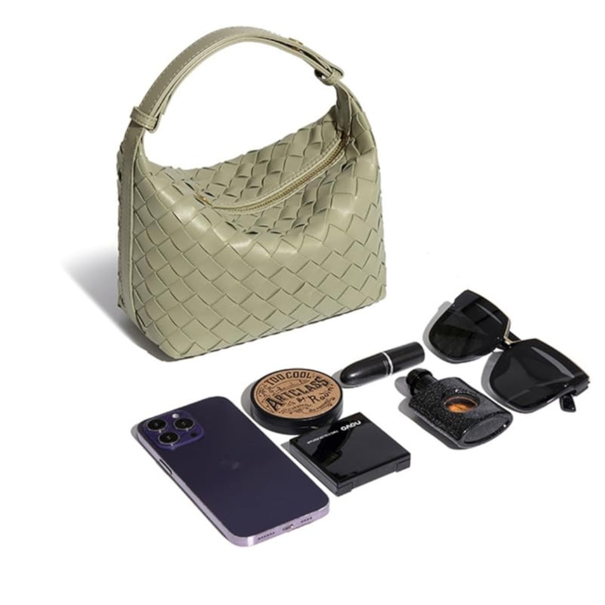 Handmade Woven Handbag for Women, Lightweight Foldable Bag