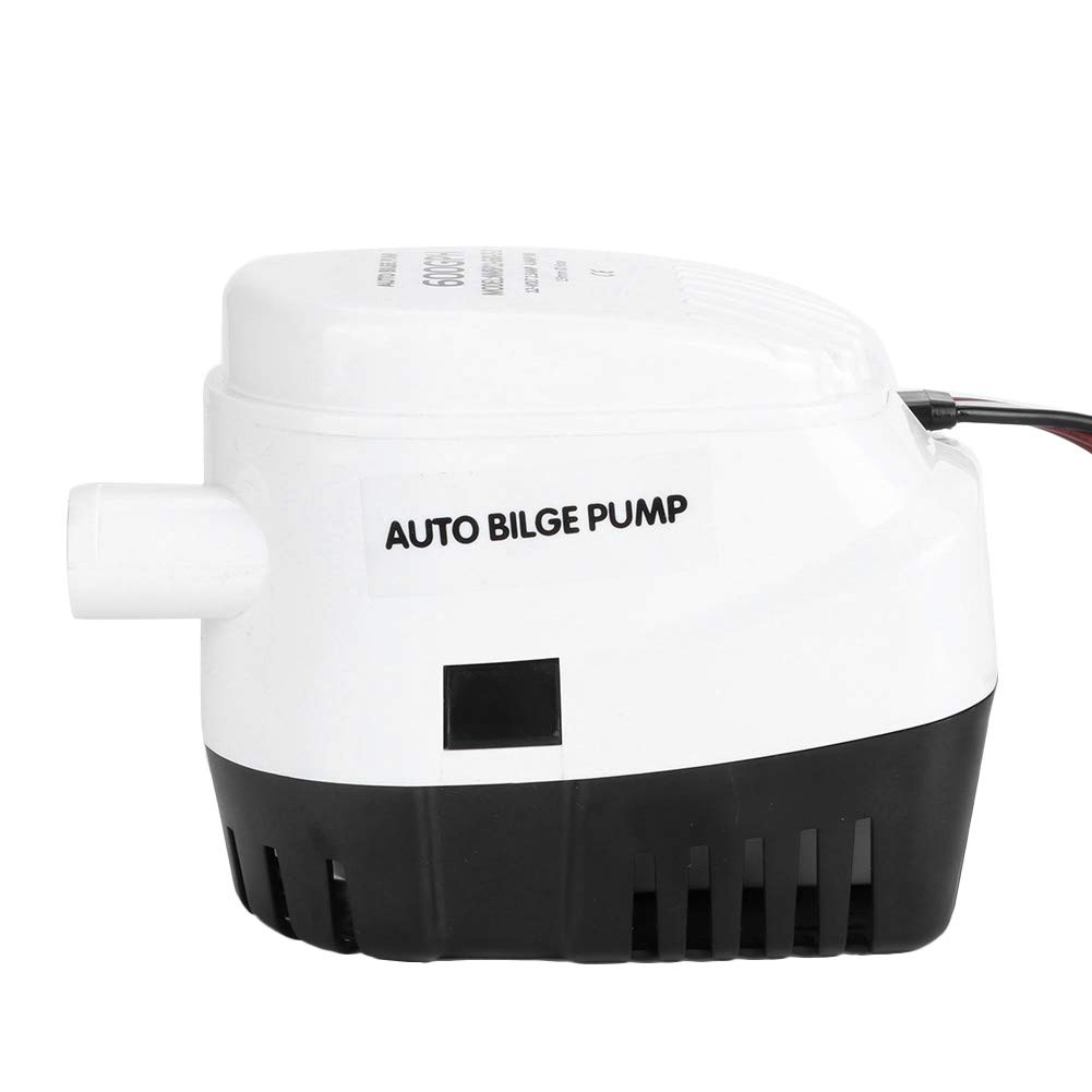 Bomba de Achique Automática 12V 600 GPH - Bomba de Descarga de Agua Marina Compacta con Protección contra Ignición