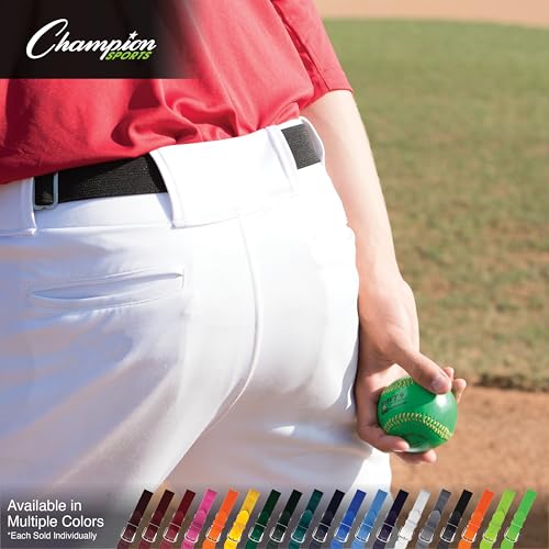 Image of Champion Sports Baseball & Softball Belt - Stretch Fit Uniform Belt for Youth & Adult Players, Multiple Colors
