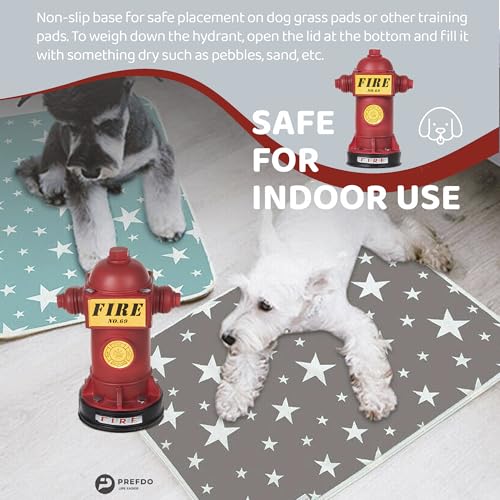 Borne de propreté pour chien en résine rouge rétro durable - 7