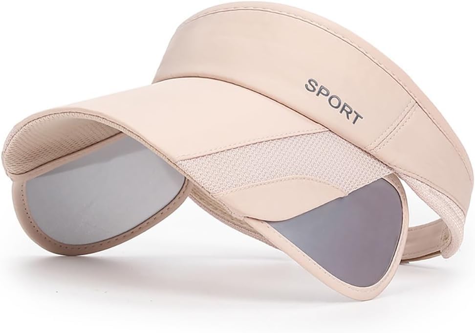 TOFBS Visiera Parasole Sportiva Regolabile Senza Corona Traspirante Estiva Unisex Protezione UV Tennis Golf Running