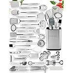 Home Hero 54 Pcs Stainless Steel Kitchen Utensils Set - Nonstick Stainless Steel Cooking Utensils Set - Heat Resistant Kitchen Essentials & Metal Kitchen Gadgets (54 Pcs)