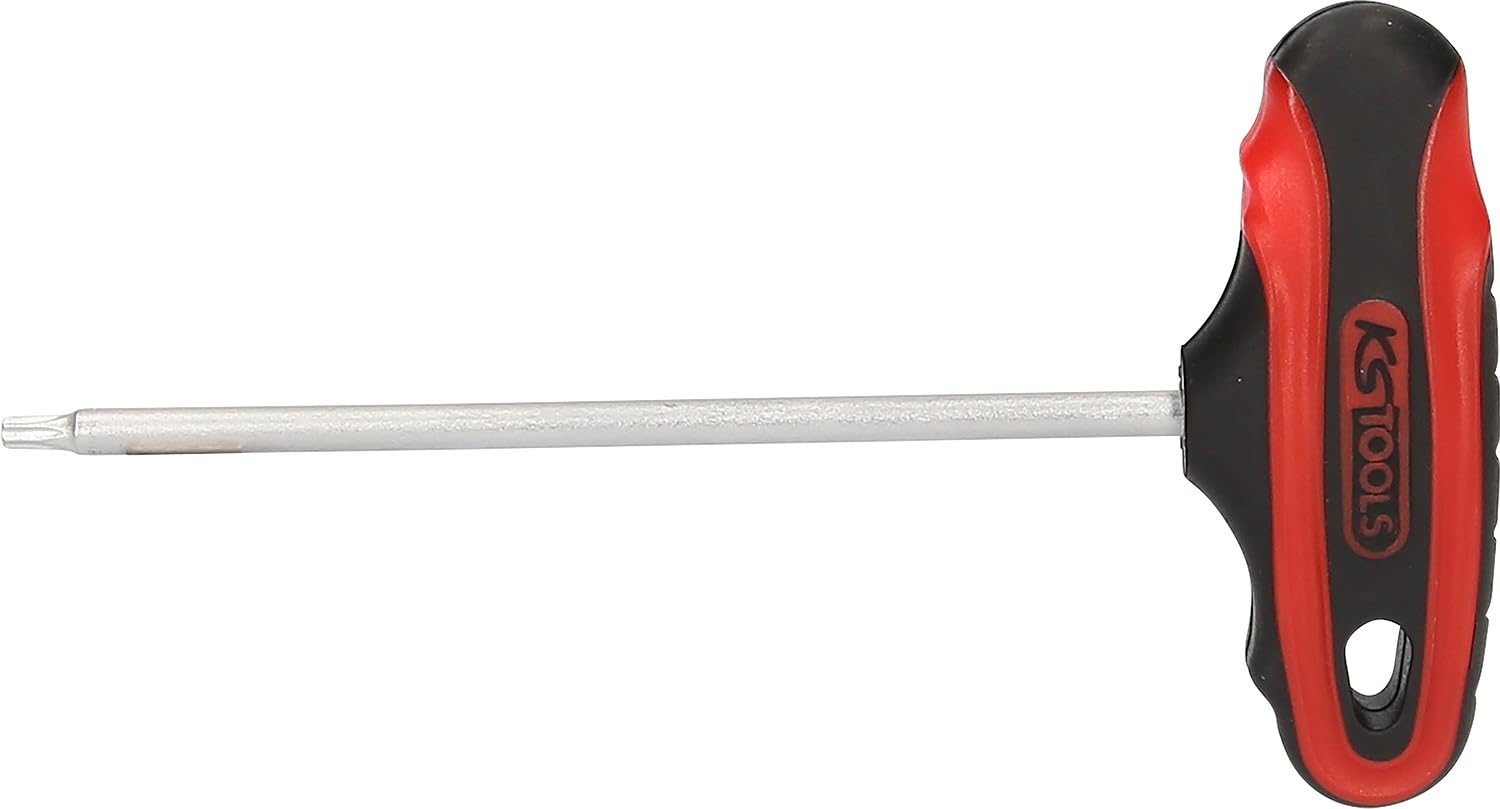 KS Tools 158.8020 Llave Allen Torx con mango en T T10, corta