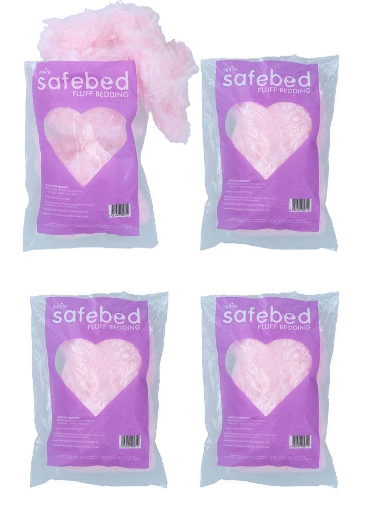 AB Tools 4PK Small Animal Hamster Gerbils Safe Bed Fluff Nesting Bedding - (Colour Varies)