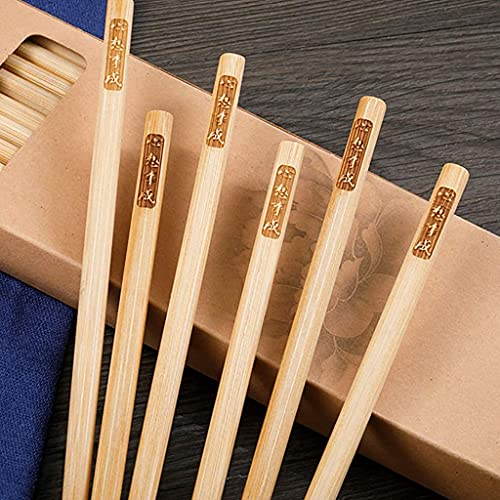 Coffret Cadeau de Baguettes de Luxe en Bois réutilisables avec étui, 20 Paires dses en Bois Naturel, Baguettes japonaises antidérapantes pour Sushi, Coffret Cadeau, Lavable au Lave-Vaisselle
