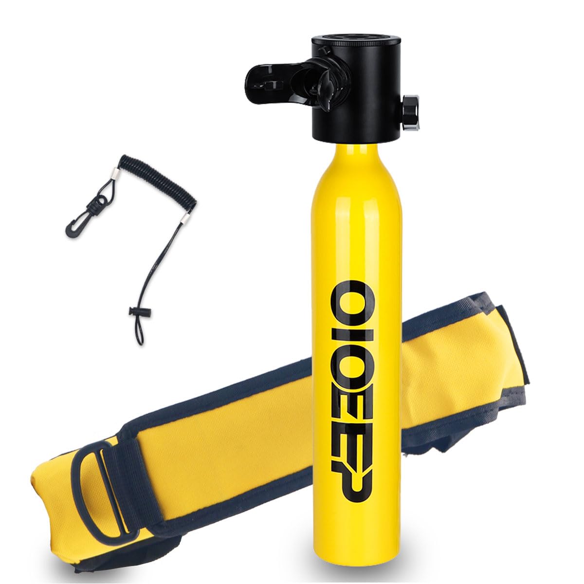 Mini tanque de buceo de 0,5 L, tanque de pulmón portátil de 0,5 L, sistema de respiración subacuática de 5 a 10 minutos para familia, fiesta y viaje, kit de buceo