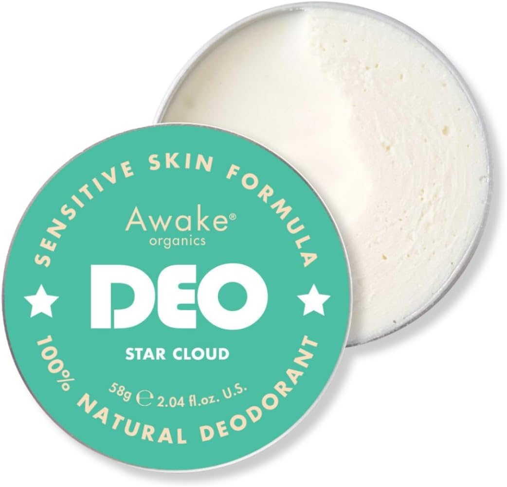 DEO - Natural Plastic Free Deodorant Balm - Star Cloud - Gentle & Unscented for Sensitive Skin - Aluminium Free - Bicarb Free - Vegan - Made in England - 58g