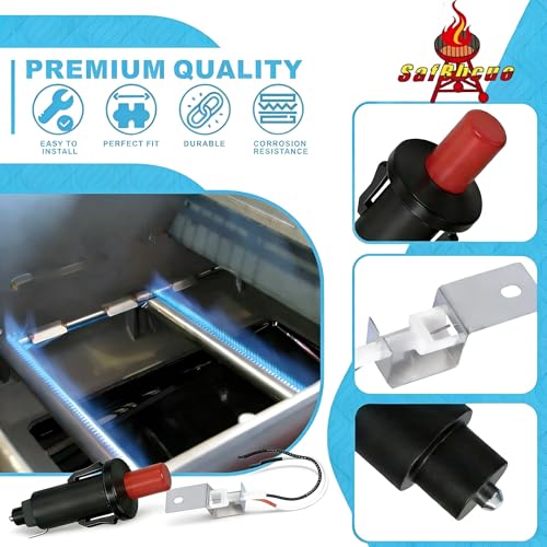 Image of SafBbcue 80462 Grill Igniter Replacement for Weber Q1000 /Q2000 Grill Accessories Replacement Parts,for Weber Q100 Q200 Gas Grill Ignitor for Weber 386001 386002 566001 Grill Parts, Ignition Button