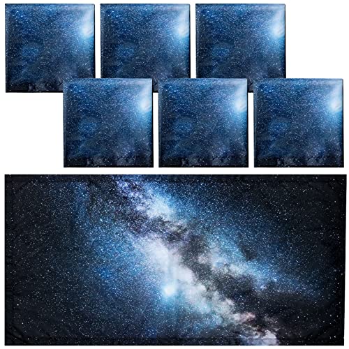 Image of Hortsun 6 Pcs Fluorescent Light Covers - 4 x 2 Feet Magnetic Light Filters, Must Haves for Teacher Supplies, Ceiling Covers for Classroom Fluorescent Shade Hospitals School Office(Milky Way)