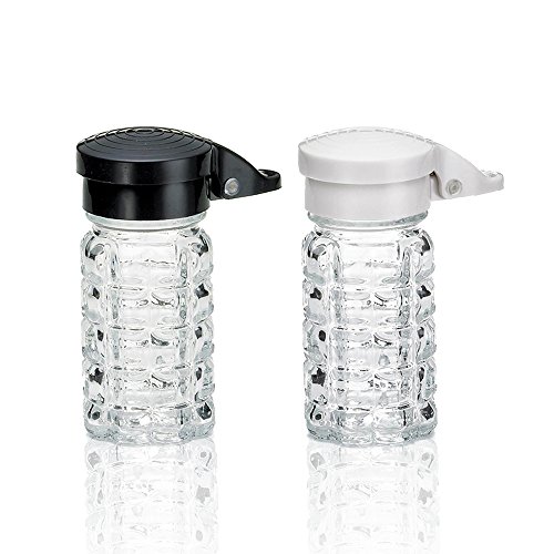 Moisture Proof Humidity Free Shake it Free Shaker Glass Salt and Pepper Shakers by Tumbler Home
