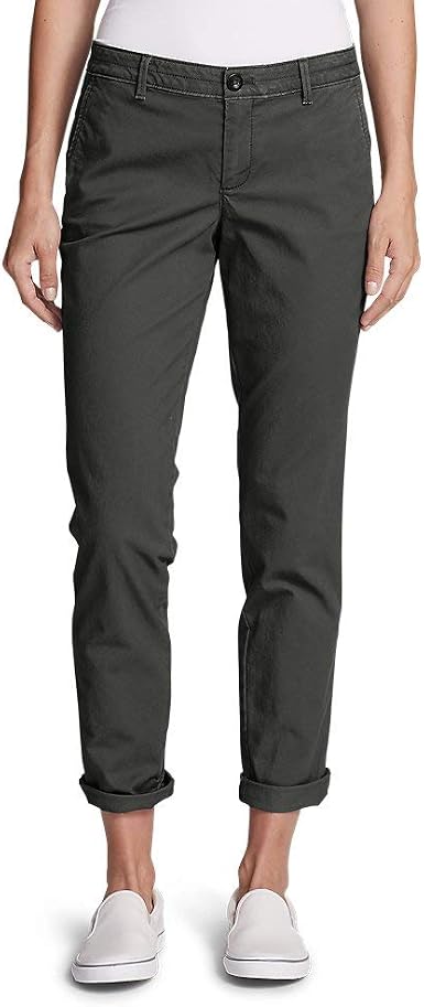 Amazon.com: Eddie Bauer Pantalones de lavado elásticos Legend para mujer,  novio : Ropa, Zapatos y Joyería