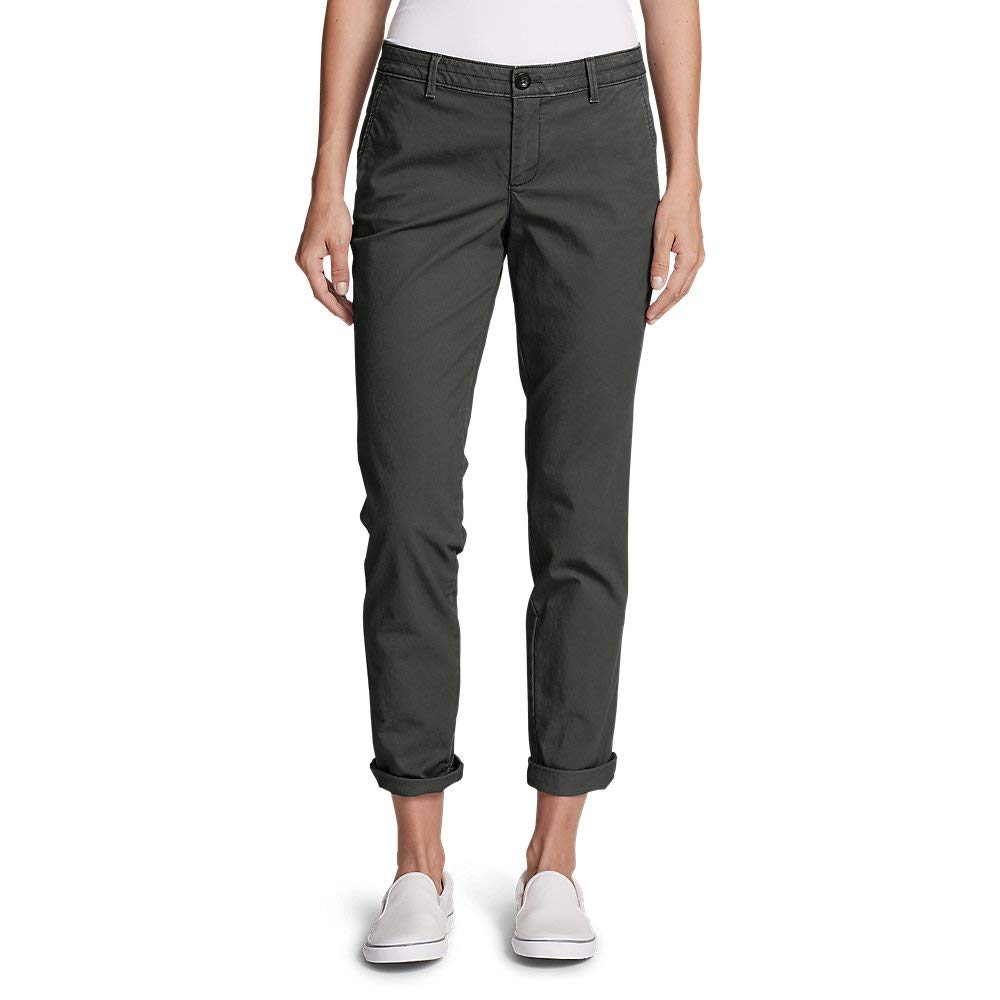 Eddie Bauer Womens Stretch Legend Wash Pants - Boyfriend Carbon