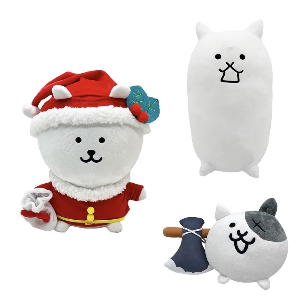 The Battle Cats Felpa Lindo Animal de Peluche, Almohada for Dormir, cojín for sofá, Juguete for niños y niñas, decoración del hogar, Regalos coleccionables(A+B+C) | cojín for sofá, Juguete for niños y niñas, decoración del hogar, Regalos coleccionables(A+