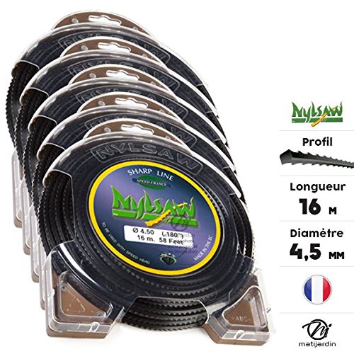 Hilo Nylon nylsaw 4,5 mm x 16 M dentados Blister par 5 – Pieza Neuve