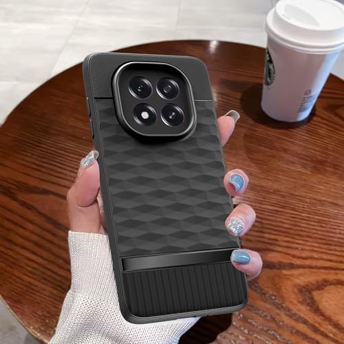 Image of Outlouders Back Cover for Oppo F29 5G Soft Grip 3D Hexa Cube Texture Silicone Bumper Case (Black)