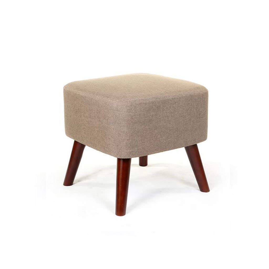 Sofa stool Doorway Shoe Bench 4 Solid Wood Legs Square Footstool (Color : B) Joys (Color : B)