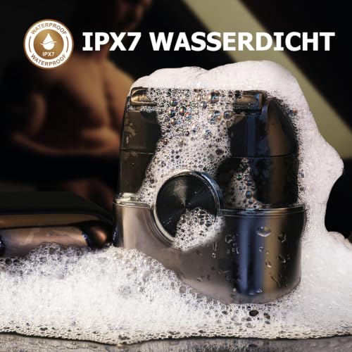 Elektrorasierer Herren – Folienrasierer mit 4 flexiblen Klingen– IPX7 wasserdicht (Nass/Trocken)… – Ansicht 4