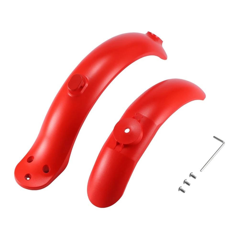Ytqmorebnz 1 Set Red Fender For Xiaomi M365 1S Pro Electric Scooter Rear Front Mudguard Tyre Splash Mud Guard Fender(1 Set)