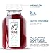 Reusable Clear Juice Bottles with Caps for Juicing & Smoothies, , 8 Ounce Empty Plastic Drink Containers for Mini Fridge, Juicer Shots, Small Water Bottles Bulk 8 oz (12 Pack)