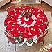 Arquiel Christmas Snowman Tablecloth Waterproof, Tree Farmhouse Table Cloth Round, Washable Table Cover for Christmas Party Home Kitchen Decoration (70 Inch, Round)