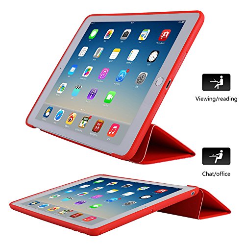 Image of DuraSafe Cases iPad PRO 10.5 Inch 2017 Air 10.5 3rd Generation 2019 [ Air 3 ] MQF12HN /A MQEY2HN /A MQF22HN /A MQF02HN /A Protective Durable Shock Proof Supportive Magnetic Dual Angle Stand Cover - Red