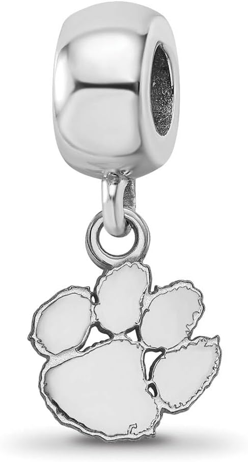 LogoArt Sterling Silver Clemson University XS Dangle Bead Charm