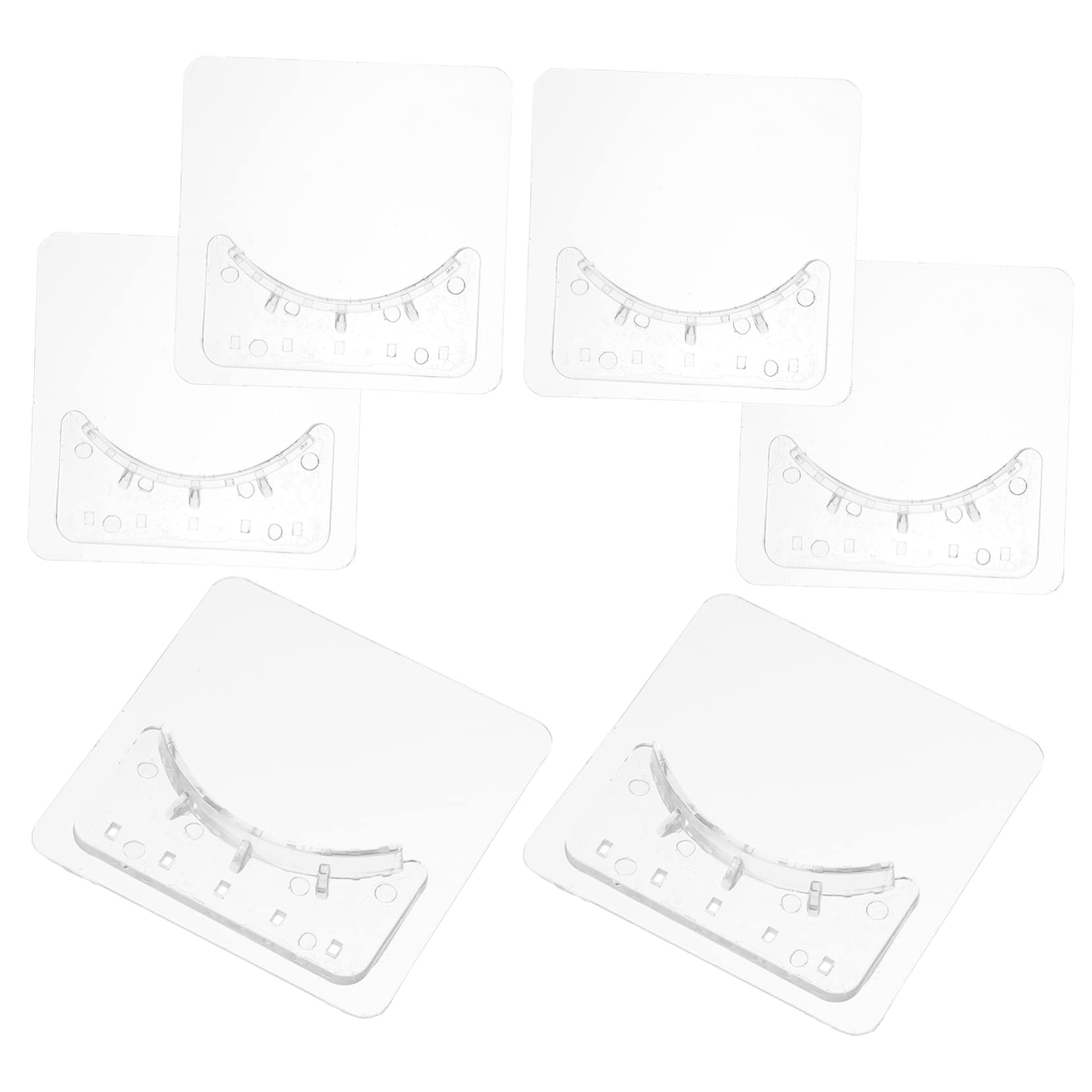 POPETPOP 18paires Support De Rideau De Adhésif Supports Muraux Pour Tringle à Rideaux Fixation Sans Perçage Pour De Bain Et Serviettes Transparent