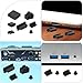 50 Pcs USB Cover Cap, Silicone Anti Dust Plugs Charging Port Protector Stoppers Multifunctional Computer Accessories Ethernet Protector Stoppers for USB C and A, HDMI, RJ45, 3.5 mm Headphone (7 Types)