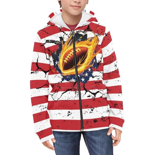 Image of Coloranimal Unisex Girls Boys Long Sleeve Casual Hoodies & Sweatshirts Tops Kids Zip Up Jacket Coat Age 6-16 Year