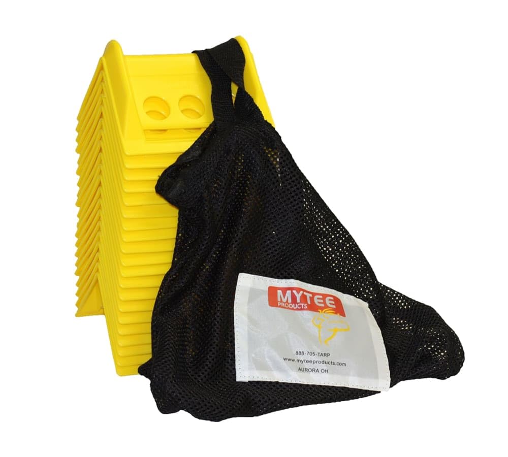 Mytee Products 120 Pack 4" Edge Protectors for Flatbed Trucks with Carrying Case - Ratchet Strap Corner Protectors Fits 2" 3" &amp; 4" Winch Strap - Cargo Load Corner Guards for Tie-Down Accessories