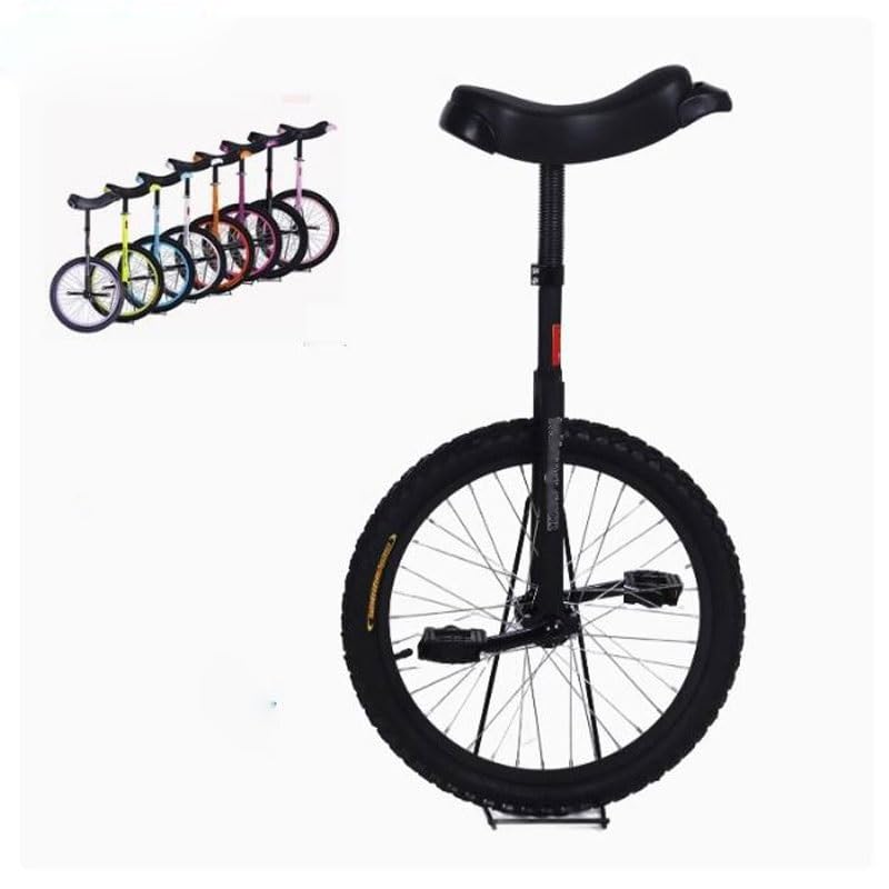 12-24 Inch Wheel Unicycle, Kid's Unicycle And Adult Unicycle, High Manganese Steel Thickened Frame Balance Bike, Height Adjustable Non-slip Mountain Tires, Suitable For Outdoor Sports(Schwarz,14in)