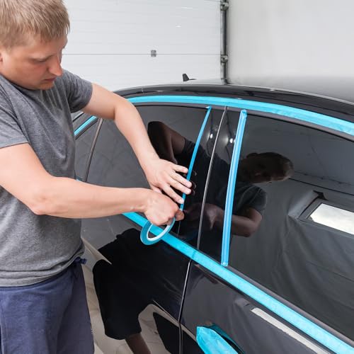 Image of Nezyo 6 Pcs Vinyl Pinstripe Tape Auto,Blue,1 /16, 1 /8,1 /5,1 /4,1 /2, 3 /4 Inch