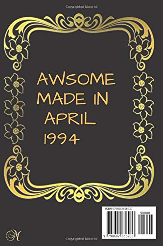 vintage April 1994: vintage April 1994 Notebook /Journal Gift ,120 pages 6*/9*, Soft Cover ,matte Cover