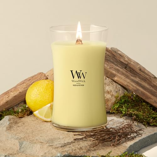 Image of Woodwick Yuzu & Vetiver Large Hourglass Candle