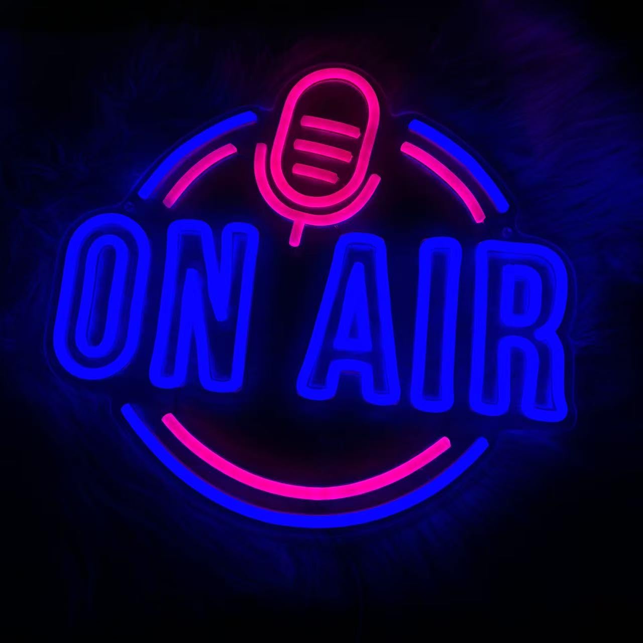 On Air Led Neon Sign Podcast Studio Neon Sign On Air Sign Streaming Sign Cool Led Signs Game Room Wall Art Decor Scene Decor - Image 4