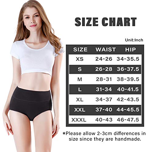 Image of wirarpa Women's Modal Underwear Soft High Waist Briefs Ladies Panties 4 Pack (Regular & Plus Size)