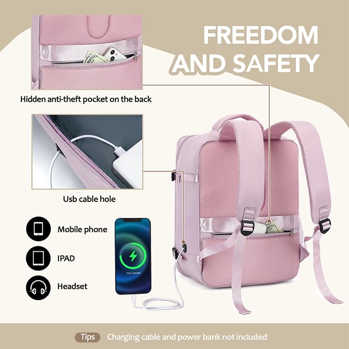 Xkdoai Bagage Cabine 40x30x20 pour Ryanair Sac a Dos Voyage Cabine Avion Bagage a Main Sac à dos de voyage Femme Homme – Image 4