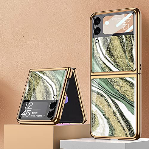 Protection Galaxy Z Flip 3 Étui Verre Marbré pour le Quotidien