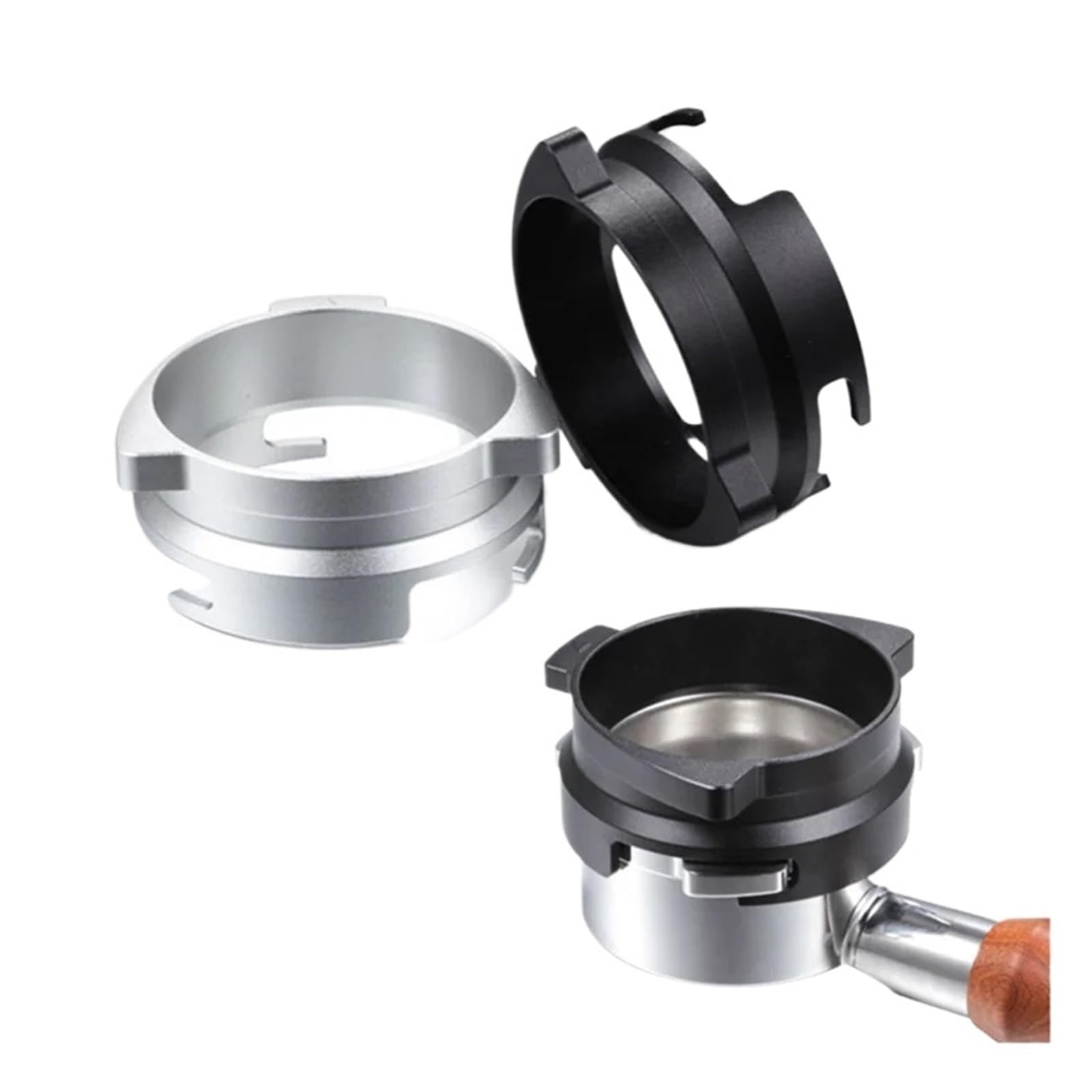 Anillo dosificador de café giratorio, herramienta receptora molido for Breville Serie 8, 54 mm, accesorio for prensar(E)