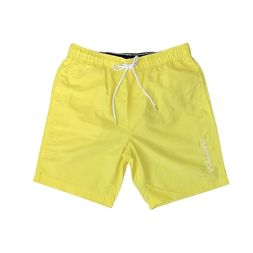 Nautica Mens Quick-Dry Logo Swim Trunk Shorts (XXL, Bright Coral)