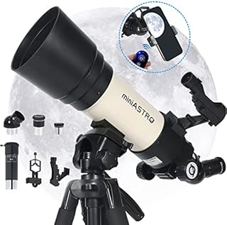 80mm Refracting Telescope for Adults Astronomy - Telescopes Ideal for Camera and Phone Astrophotography - Professional Telescope for Astronomy Beginners Viewing Moon - Super Easy to Use