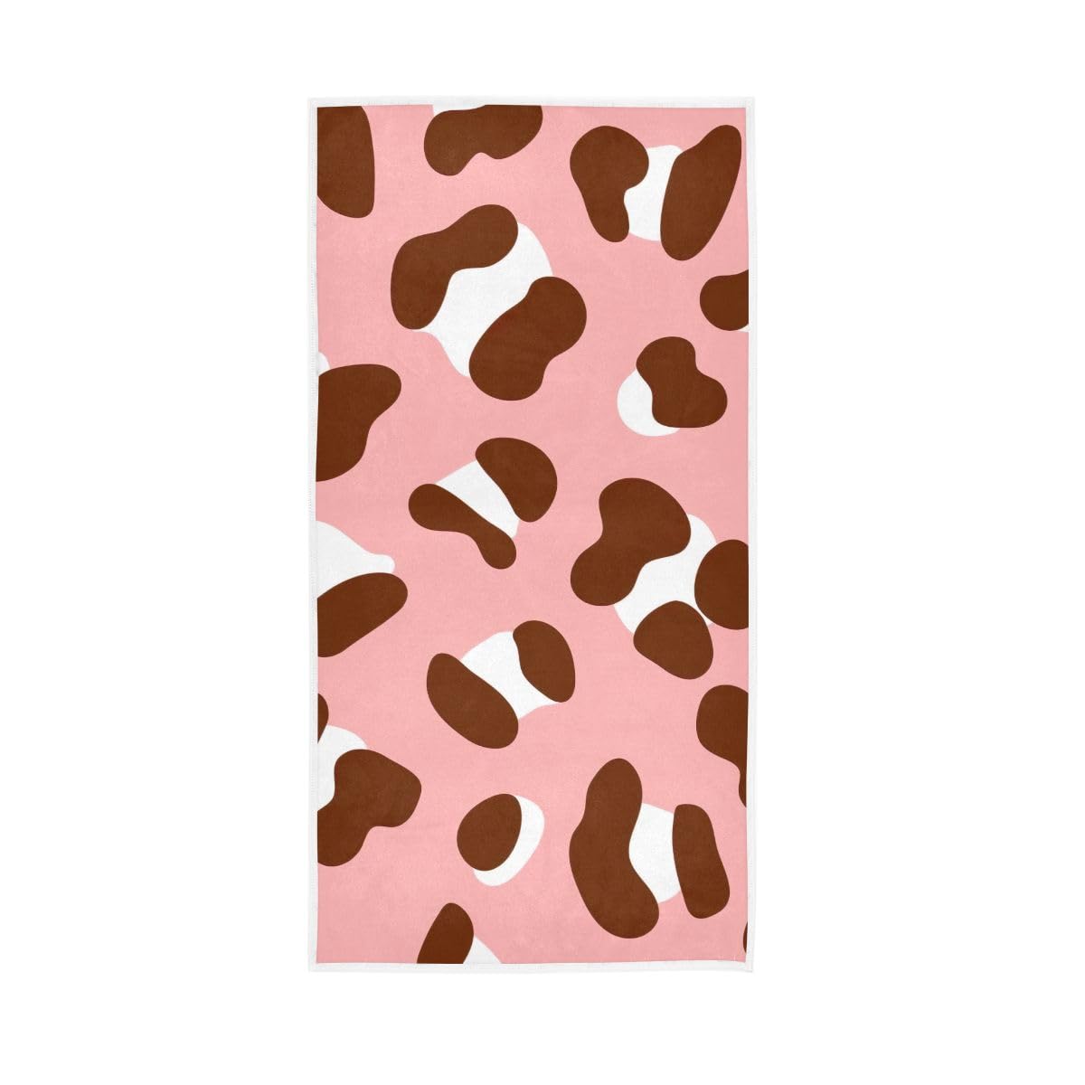 HUYGD Leopard Animal Spot Print Hand Towels, 15 x 30 Inches, Soft Highly Absorbent Towels for Bathroom Gym Hotel
