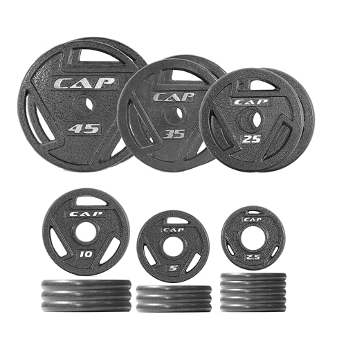 CAP Barbell 285 LB Elite Olympic 2-Inch Cast Iron Weight Plate Set