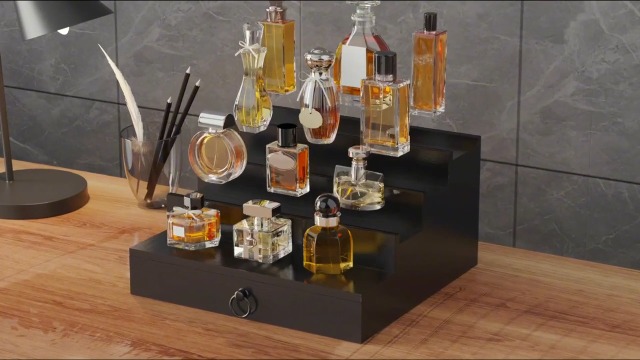 Amazon.com: upcessory Cologne Organizer for Men, 4 Tier White Wood