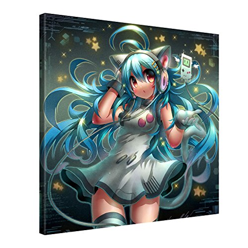 Picanova Impression sur toile de qualité supérieure sur cadre en bois de 2 cm pour chambre et salon - Collection Anime de Emperpep - 80 x 80 cm Cover