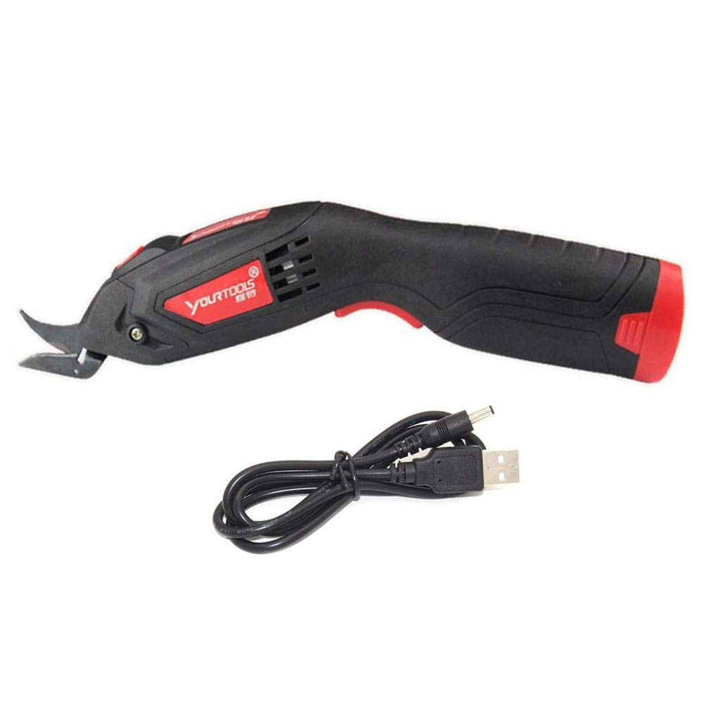 Cordless Electric Scissors 4 Volt Fabric Scissors Electric Cutter USB Charging for Fabric Paper Cardboard Scrapbooking