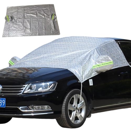 Copertura Parabrezza Auto, Telo Parabrezza Antighiaccio, Parasole per Auto Esterno Copri Parabrezza Anteriore per Inverno, Protegge da Vento Neve Brina UV Ghiaccio Graffi, 230 * 147cm