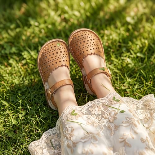 Image of THEE BRON Toddler Girls Espadrilles Sandals Hollow Out Rustic Dress Shoes