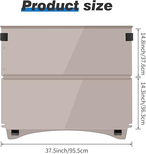 Miniatura 3 de Tinted Club Car Precedent - Parabrisas para carrito de golf compatible con modelos 04-21, parabrisas plegable para carrito de golf, resistente a los