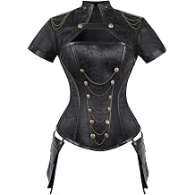 Femme Faux Leather Punk Corset Set Corsets Women Clothes Underbust Gothic Retro Bustier Bodice